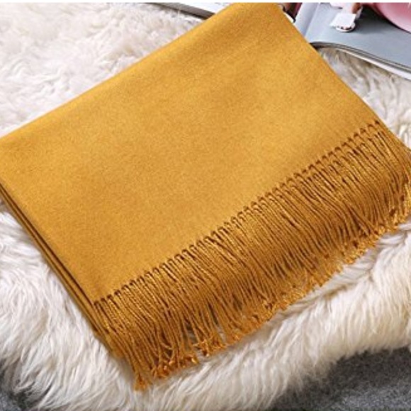 ❄HOST PICK❄ Cashmere Long Marigold Scarf - Picture 3 of 6
